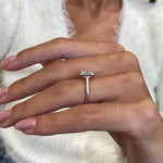 Stunning 1.0 CT Emerald Moissanite Engagement Ring with Bezel Design 3