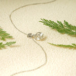 1.0 CT Round Moissanite Diamond Pendant Necklace in Solid Gold 6