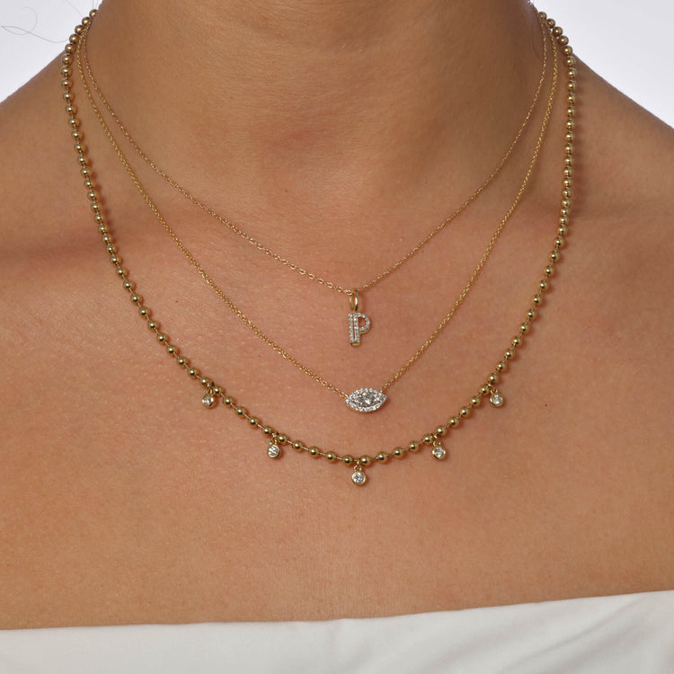0.50 CT  Round Moissanite Diamond Halo Pendant Necklace in Solid Gold 6