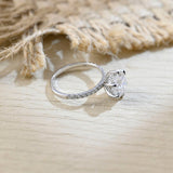 Stunning 3.0 CT Round Moissanite Engagement Ring with Hidden Halo & Pave Design 6
