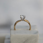 0.89 CT Round Cut Twisted Shank Pave CVD E/VS1 Diamond Engagement Ring 9