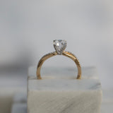 0.89 CT Round Cut Twisted Shank Pave CVD E/VS1 Diamond Engagement Ring 9