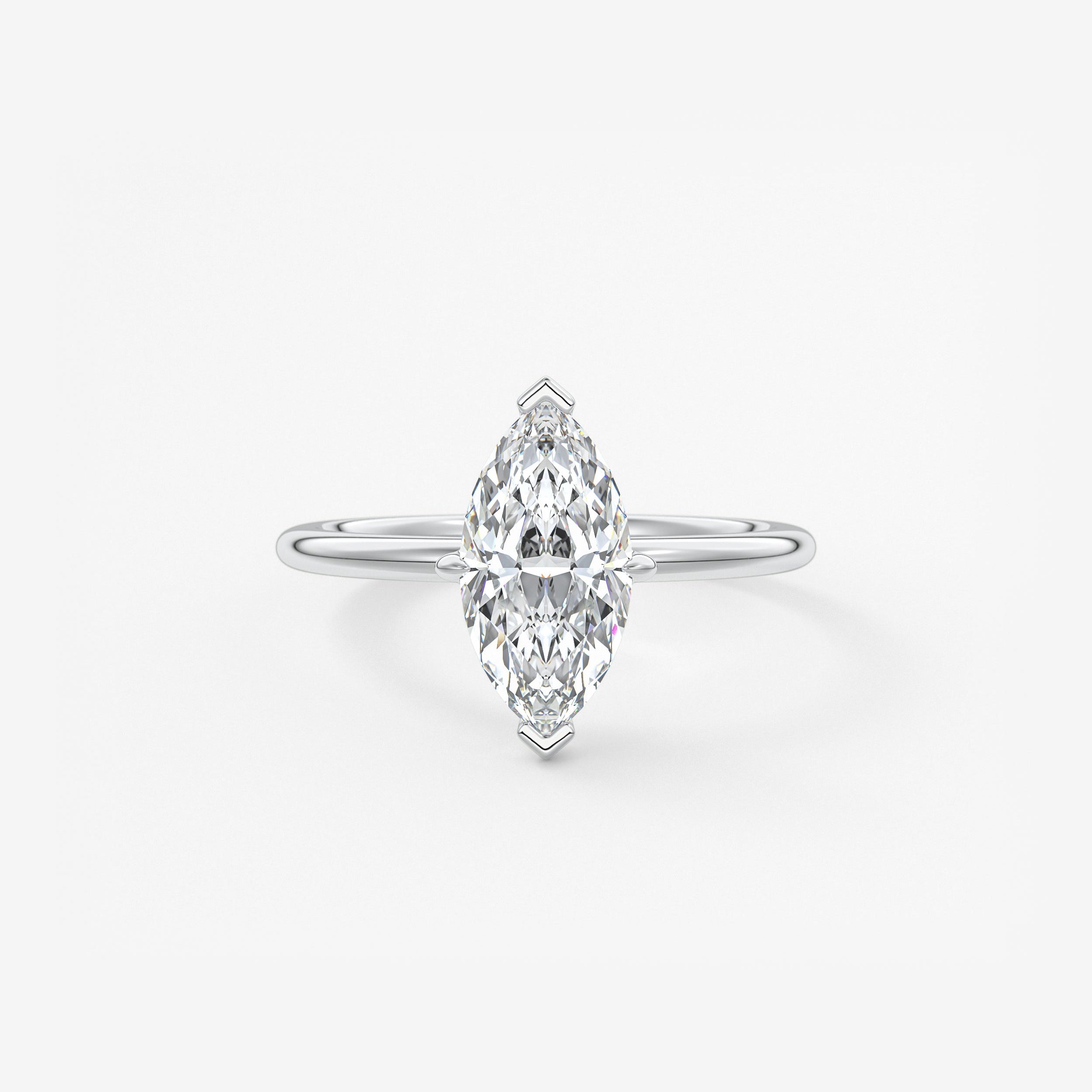 Marquise Solitaire Lab Grown Diamond Engagement Ring