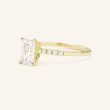 Stunning 1 CT Emerald Moissanite Engagement Ring with Pave Design 2