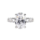 Oval Cut Solitaire Style Cubic Zirconia in 925 Sterling Silver Ring 1
