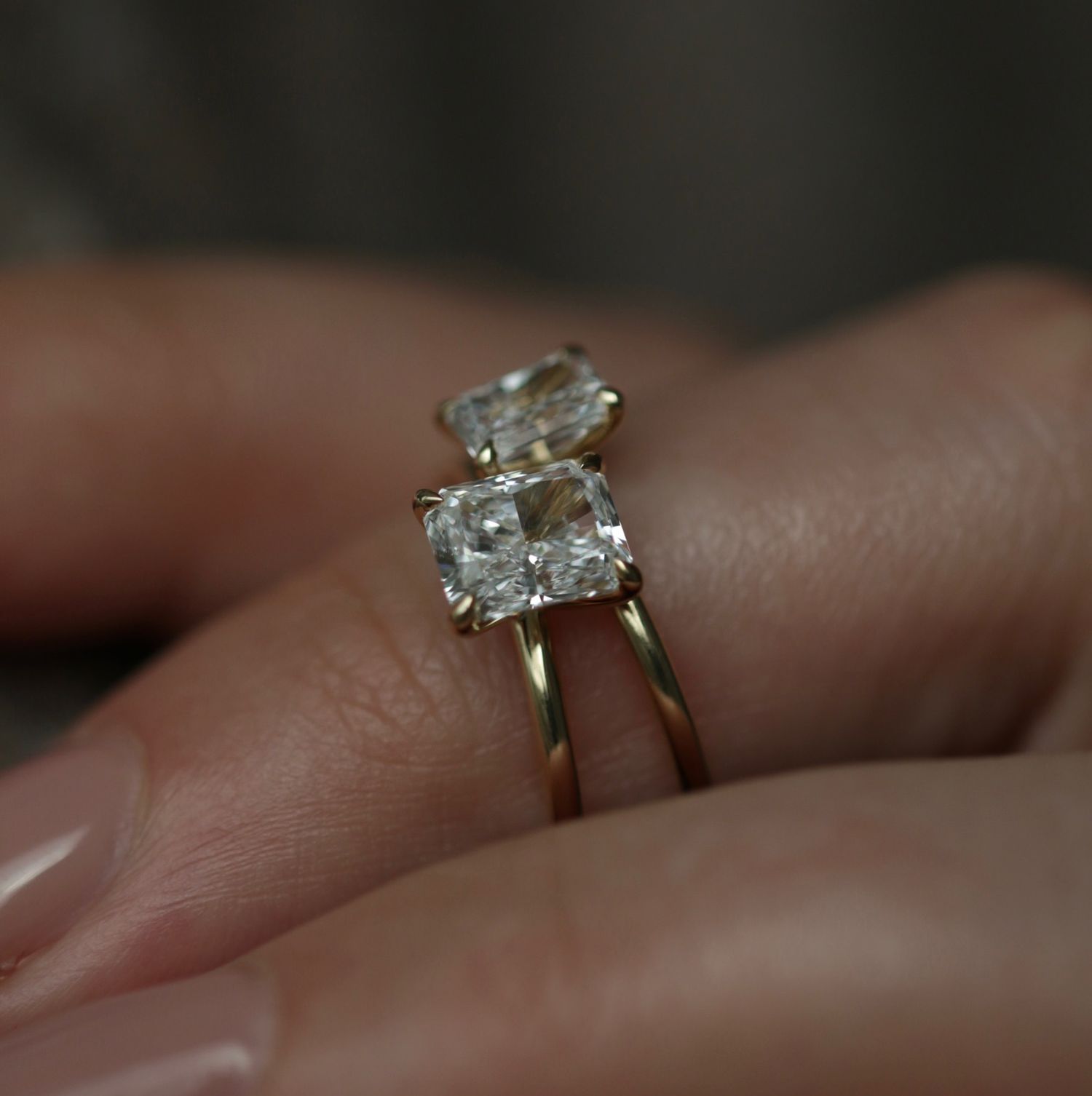 Radiant Solitaire Lab Grown Diamond Engagement Ring