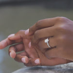 Stunning 0.5 CT Oval Moissanite With Criss Cross Pave Design Engagement Ring 7