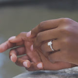 Stunning 0.5 CT Oval Moissanite With Criss Cross Pave Design Engagement Ring 7