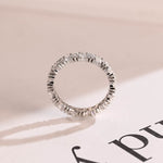 Stunning 0.3 TCW Round Moissanite Stones Half Eternity Wedding Band 6
