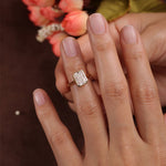 Stunning 3.0 CT Radiant Moissanite Engagement Ring with Bezel Design 8