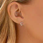 Round Cut Cubic Zirconia in 925 Sterling Silver Earrings 4