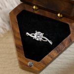 Stunning 2.0 CT Round Moissanite Engagement Ring with Twisted Pave Design 1