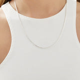 Round Cut Cubic Zirconia in 925 Sterling Silver Necklace 4