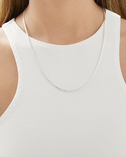Round Cut Cubic Zirconia in 925 Sterling Silver Necklace 4