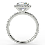 Stunning 2.53 CT Emerald Moissanite Engagement Ring with Halo & Pave Design 6