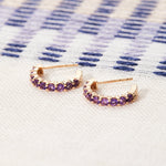 1.08 TCW Round Aquamarine Lab Made Diamond- March Birthstone Hoops 8