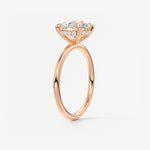 Round Hidden Halo Lab Grown Diamond Engagement Ring