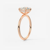 Round Hidden Halo Lab Grown Diamond Engagement Ring
