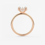 Round Hidden Halo Lab Grown Diamond Engagement Ring