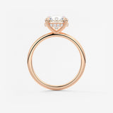 Round Hidden Halo Lab Grown Diamond Engagement Ring