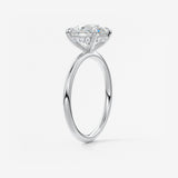 Round Hidden Halo Lab Grown Diamond Engagement Ring