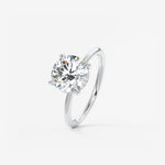 Round Hidden Halo Lab Grown Diamond Engagement Ring