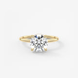 Round Hidden Halo Lab Grown Diamond Engagement Ring
