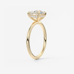 Round Hidden Halo Lab Grown Diamond Engagement Ring