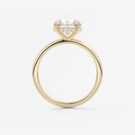 Round Hidden Halo Lab Grown Diamond Engagement Ring