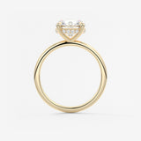 Round Hidden Halo Lab Grown Diamond Engagement Ring