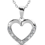 Round Cut Cubic Zirconia in 925 Sterling Silver Necklace 1
