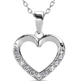 Round Cut Cubic Zirconia in 925 Sterling Silver Necklace 1