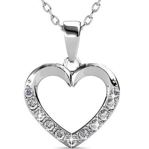 Round Cut Cubic Zirconia in 925 Sterling Silver Necklace