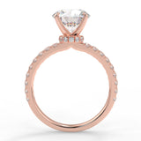 Stunning 2.0 CT Round Moissanite Engagement Ring with Pave Design 9