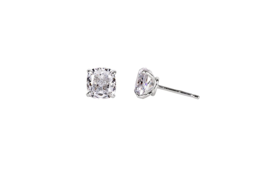 Round Cut Cubic Zirconia in 925 Sterling Silver Earrings 3