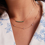 2 CT Round Emerald Lab Made Diamond-May Birthstone Necklace 6