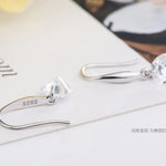 Round Cut Cubic Zirconia in 925 Sterling Silver Earrings 5