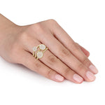 Round Cut Cubic Zirconia in 925 Sterling Silver Wedding Bands 5
