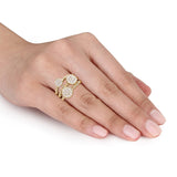 Round Cut Cubic Zirconia in 925 Sterling Silver Wedding Bands 5