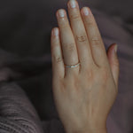 Stunning 0.1 TCW Round Moissanite Stones Alternate Wedding Bands 5
