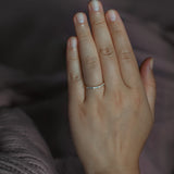 Stunning 0.1 TCW Round Moissanite Stones Alternate Wedding Bands 5