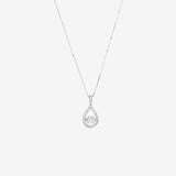 Round Cut Cubic Zirconia in 925 Sterling Silver Necklace 1