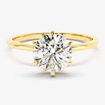 Stunning 1.0-2.0 CT Round Moissanite Engagement Ring with Solitaire Design 1
