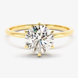 Stunning 1.0-2.0 CT Round Moissanite Engagement Ring with Solitaire Design 1