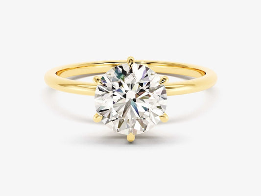 Stunning 1.0-2.0 CT Round Moissanite Engagement Ring with Solitaire Design 1