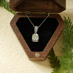 1.0 CT Round Moissanite Diamond Pendant Necklace in Solid Gold 1