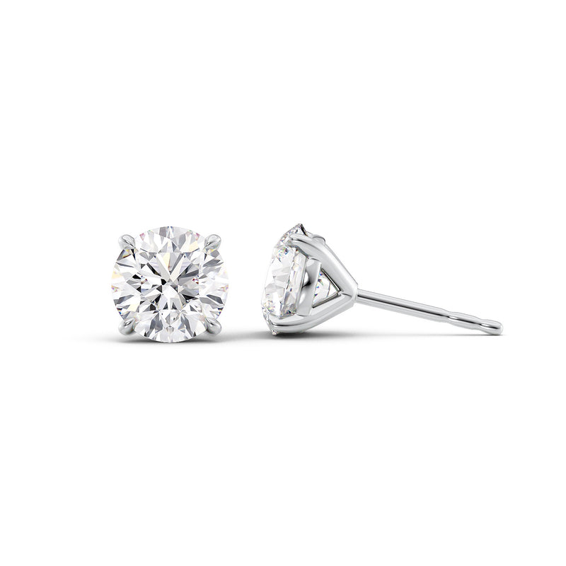 
                  
                    3 TCW Round Cut Stud Moissanite Earrings
                  
                