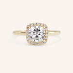 Stunning 1 CT Cushion Moissanite Engagement Ring With Halo Design 1