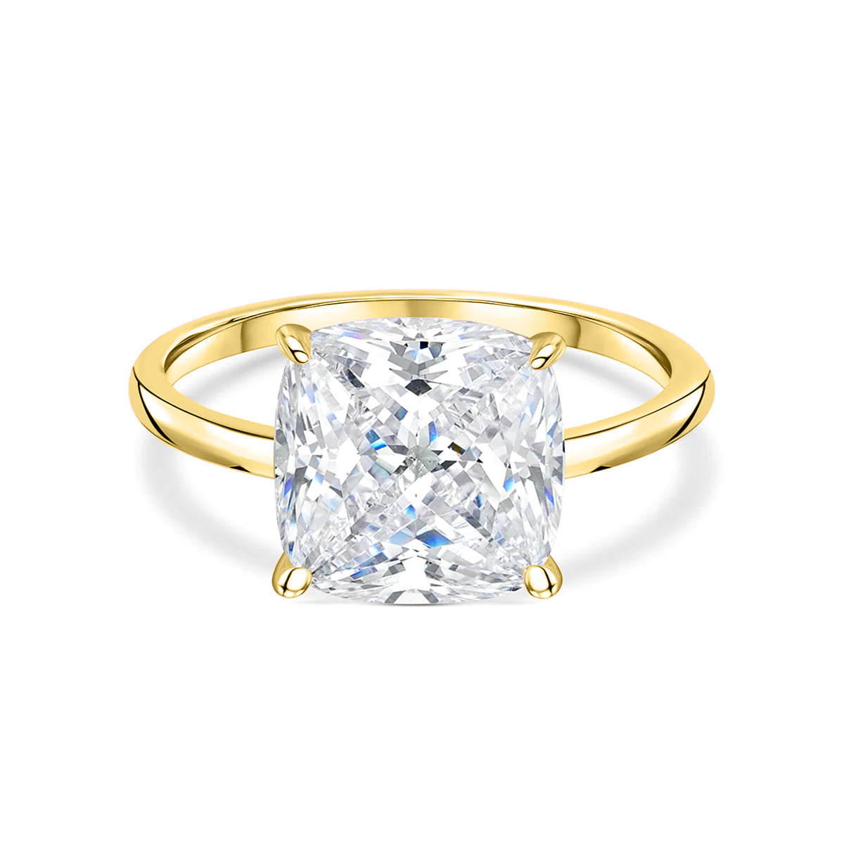 Stunning 3.5 CT Cushion Moissanite Engagement Ring with Hidden Halo Design 1
