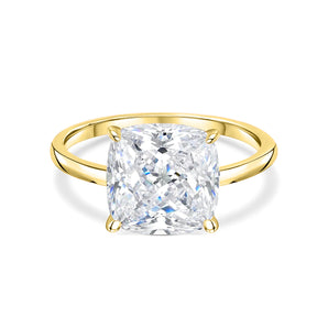 Stunning 3.5 CT Cushion Moissanite Engagement Ring with Hidden Halo Design